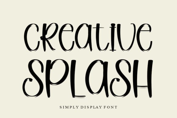Creative Splash: A Display Font That Feels Like a Thoughtful Pause