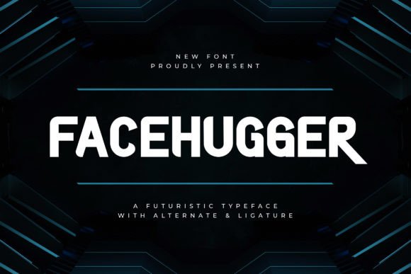 Facehugger: A Futuristic Display Font That Lands Like a First Contact