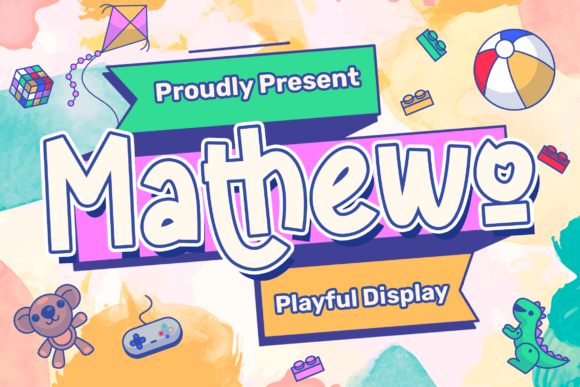 Mathewo: A Playful Display Font for Handmade Brands & Printables