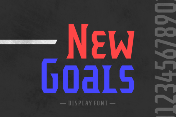 New Goals Display Font for Handmade Product Design