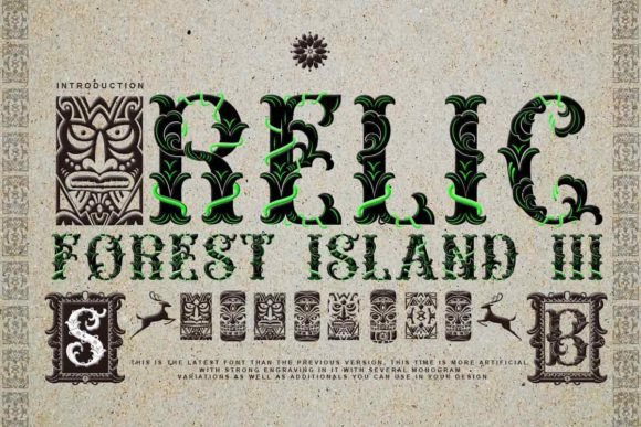 Relic Forest Island III: A Decorative Typeface That Elevates Digital Branding