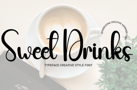 Sweet Drinks Handwritten Font for Crafters & Sellers