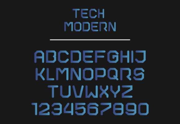 Tech Modern: A Fresh Display Font for Handmade Creators